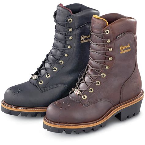 For an extremely rugged work boot that provides extra traction with a heel, our Chippewa logger boots are the way to go. . Chippewa logger boots